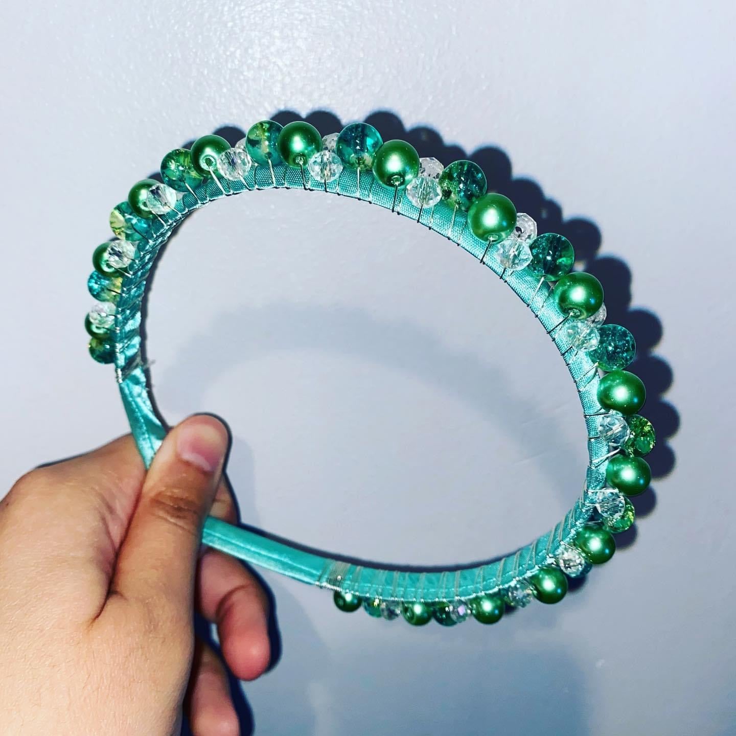 Green Satin Hairband
