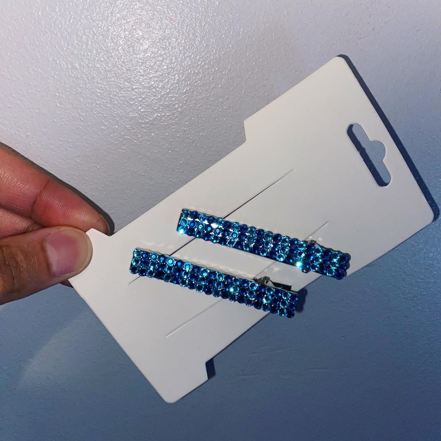 Blue Hair Clips (Pair)