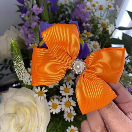 Orange Hair Bow