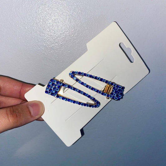 Dark Blue Hair Clips (Pair)